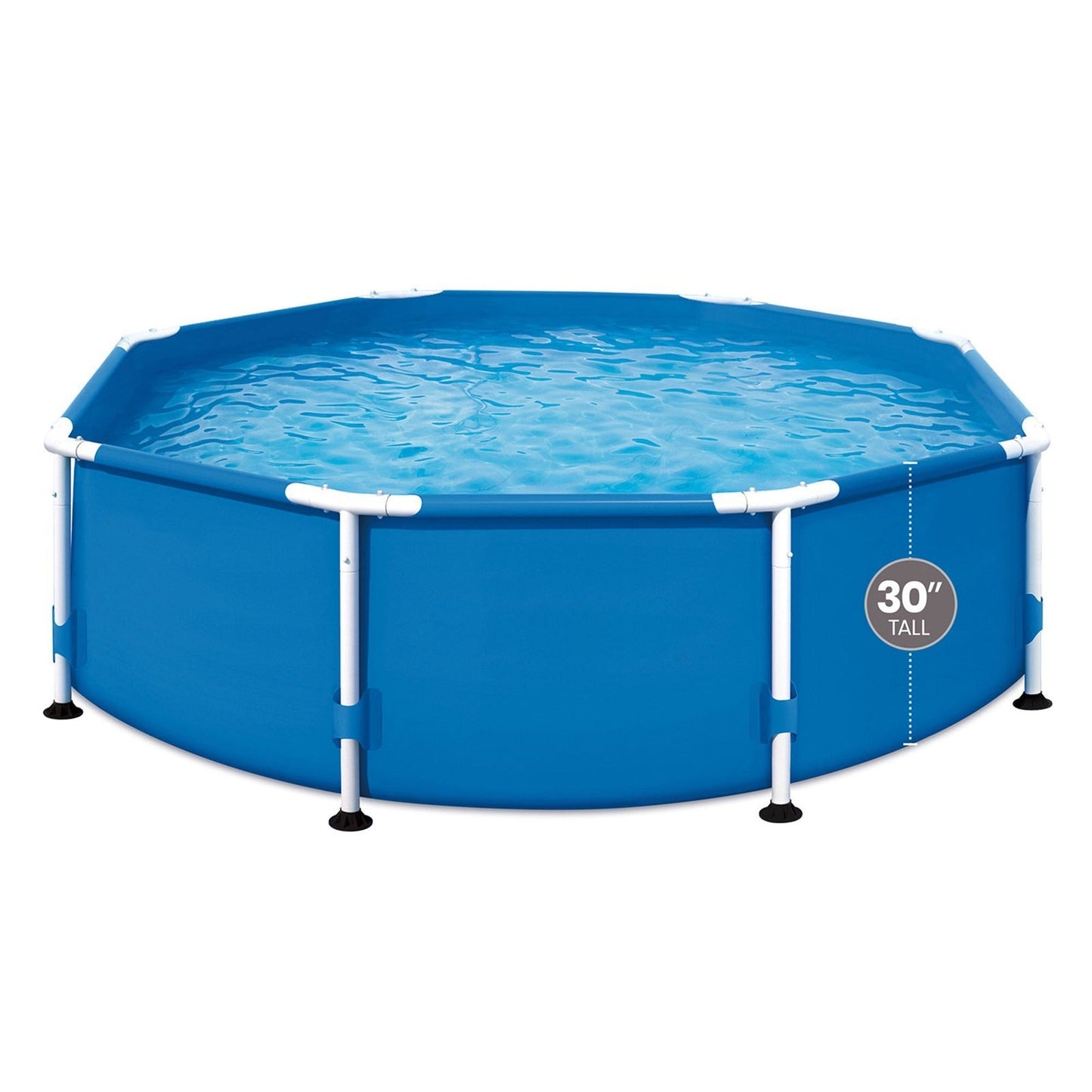 Large Round Above Ground Pool Kit with Frame