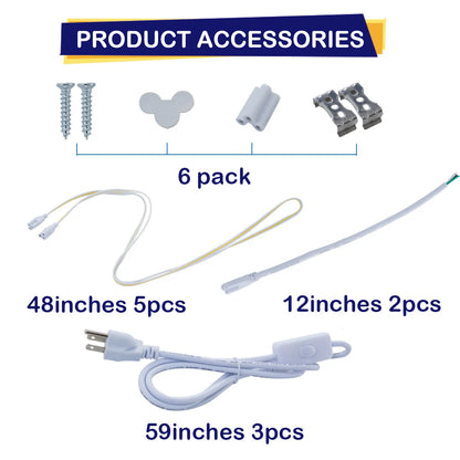 Bright 4FT 6 Pack Commercial LED Lighting