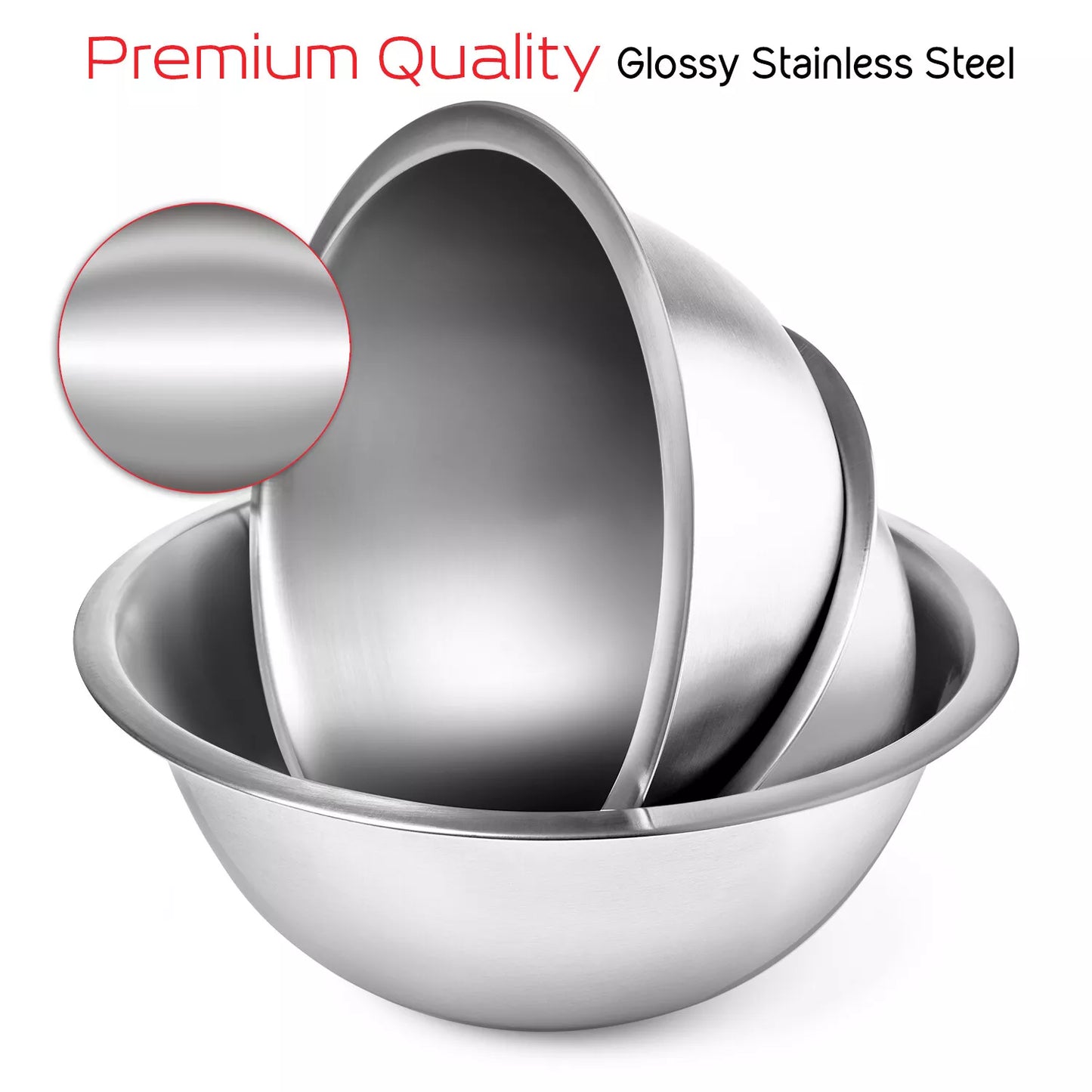 Stainless Steel Kitchen Mixing Bowls Set