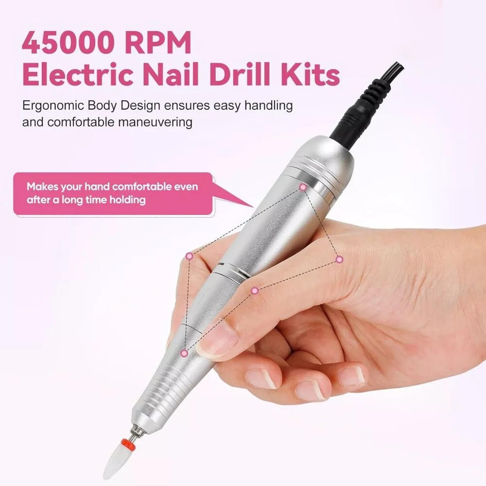 Compact Rechargeable Nail Drill Kit
