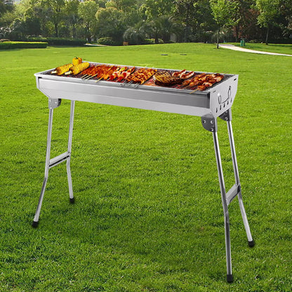 Compact Folding BBQ Charcoal Grill Set