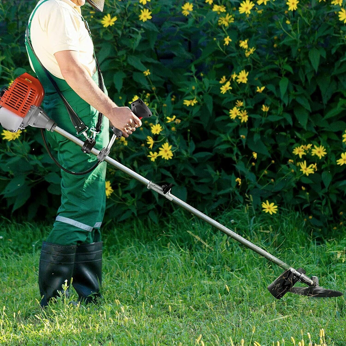 High Power 4-in-1 Petrol Lawn Trimmer Cutter 58CC - Halri