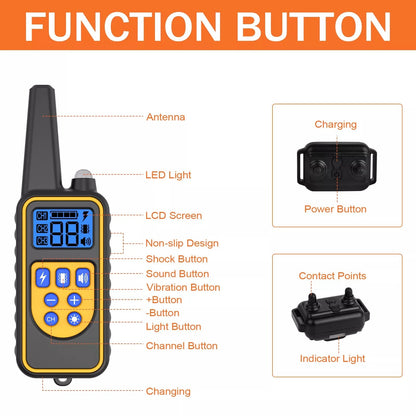 Rechargeable Pet Training Collar Remote Control