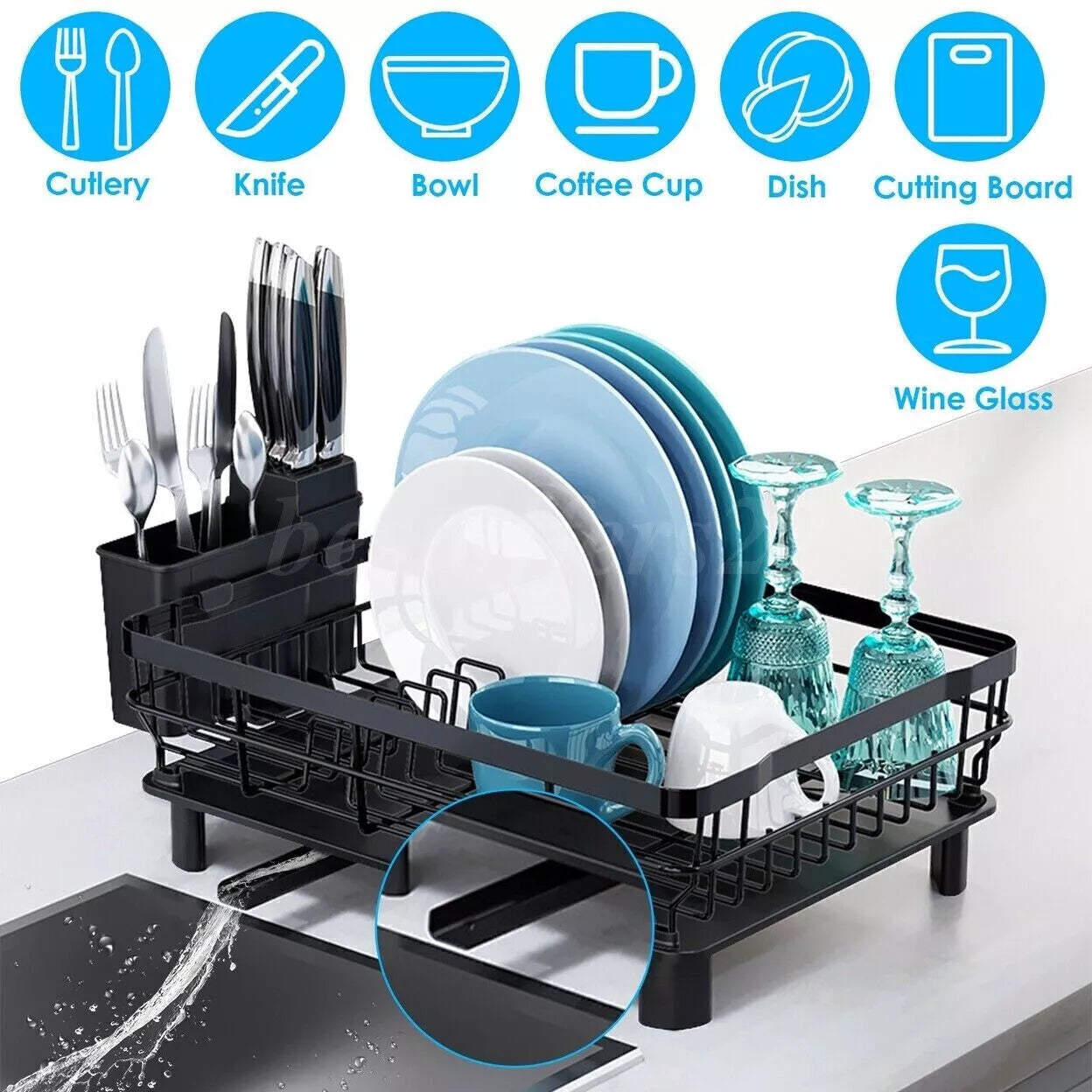 Space Saving Kitchen Dish Rack