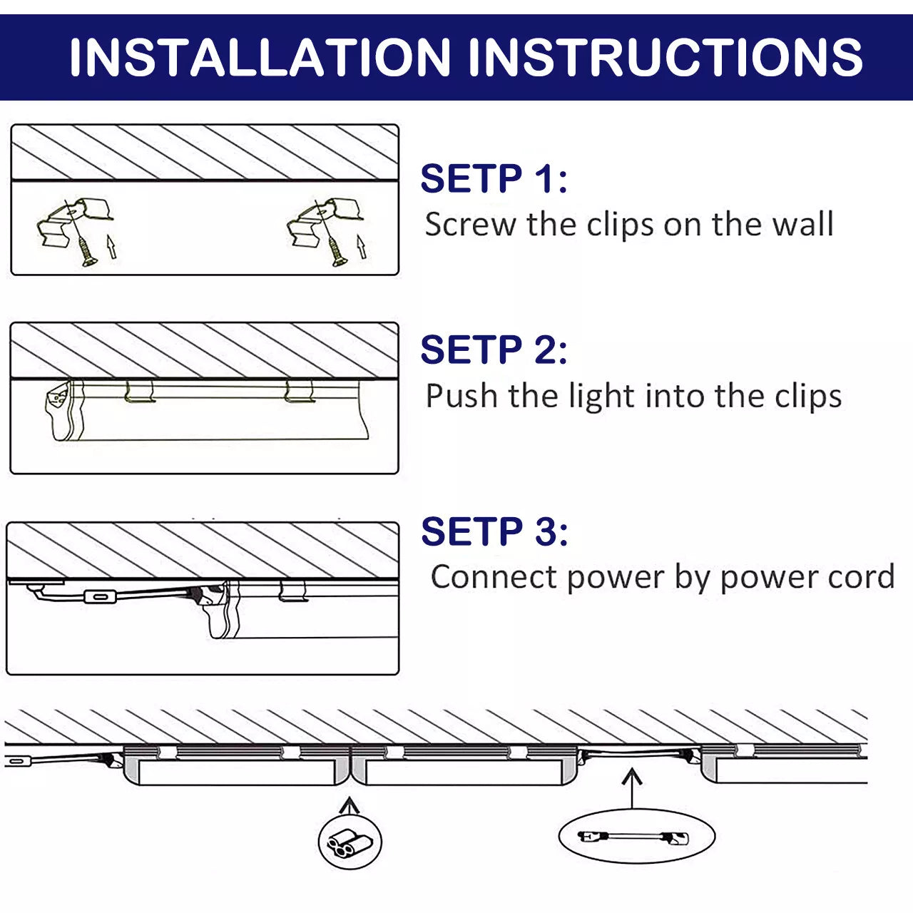 Bright 4FT 6 Pack LED Office Lighting