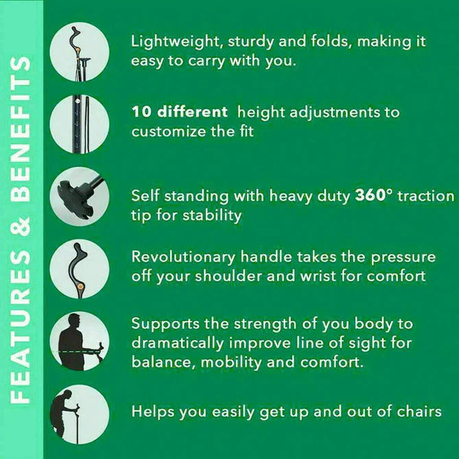 Ergonomic Walking Stick for Elderly Support