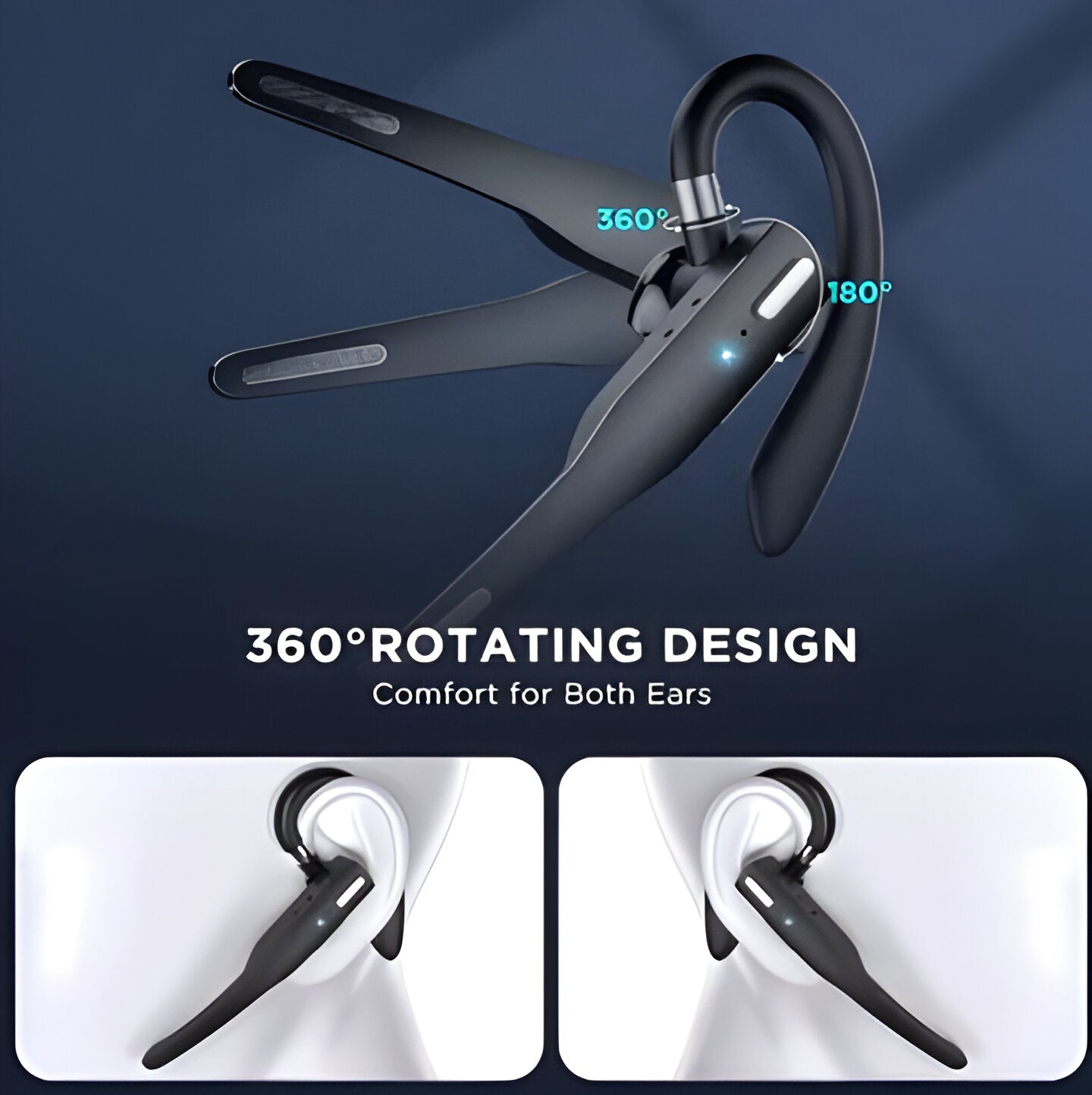 Cordless Bluetooth Earbuds with Dual Mics and Noise Reduction