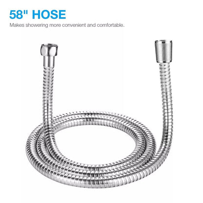 Powerful Shower Head with Long 5ft Hose