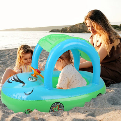Portable Infant Pool Float With Sun Shade