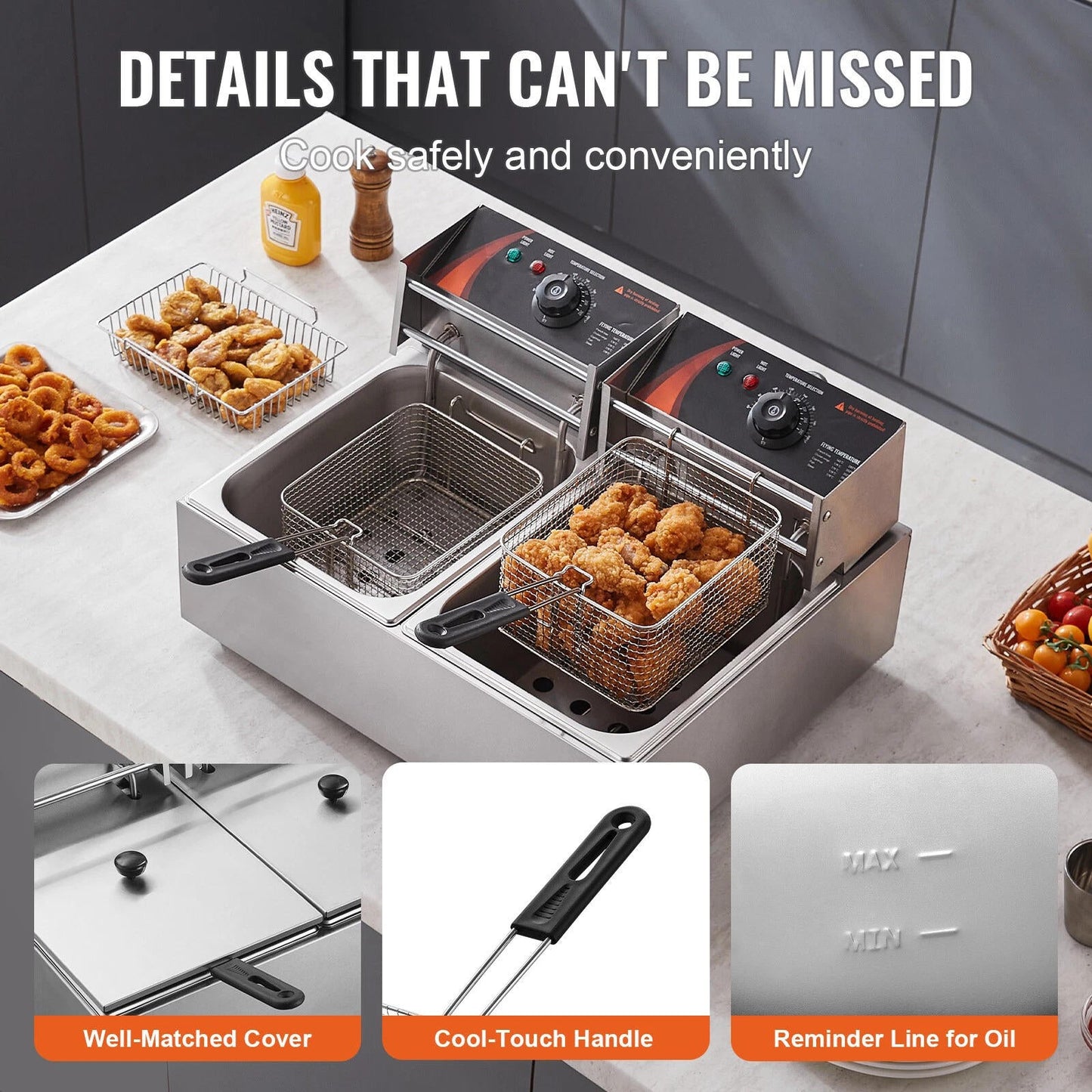 Large Electric Deep Fat Fryer