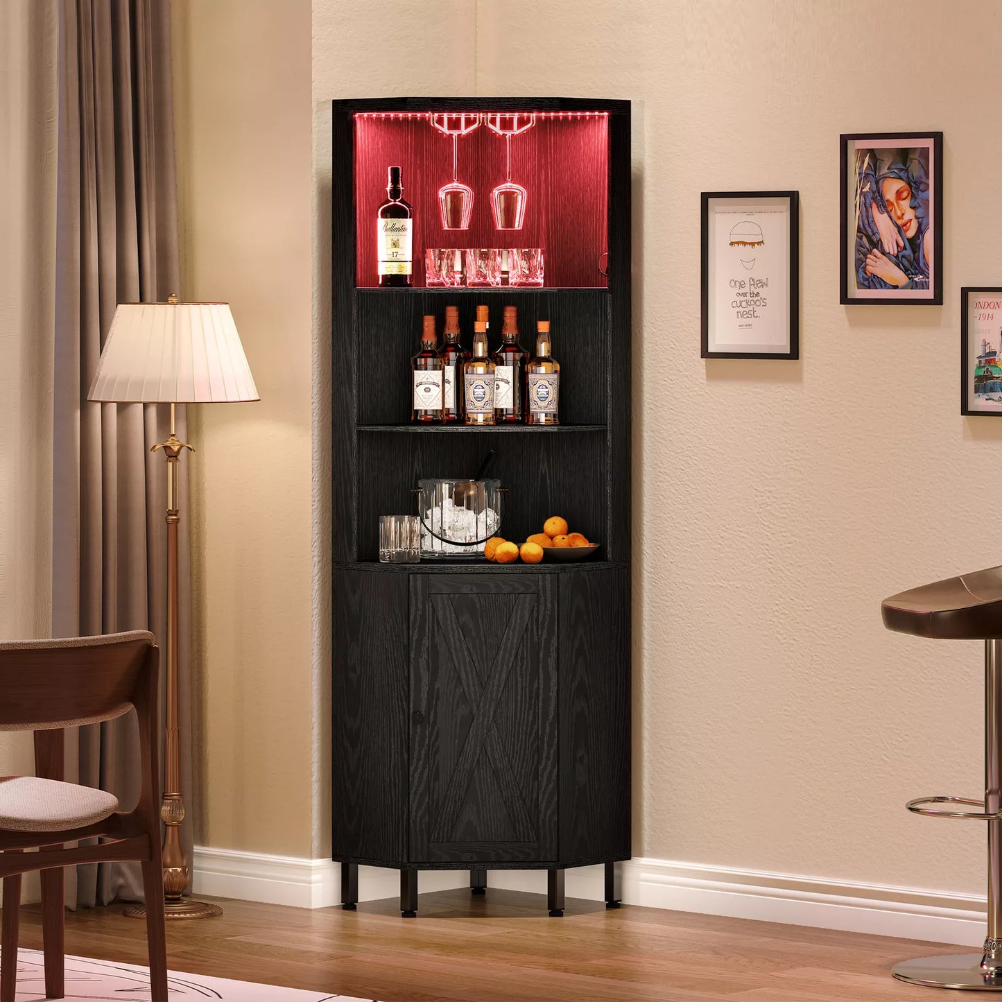 Space Saving Home Bar Cabinet