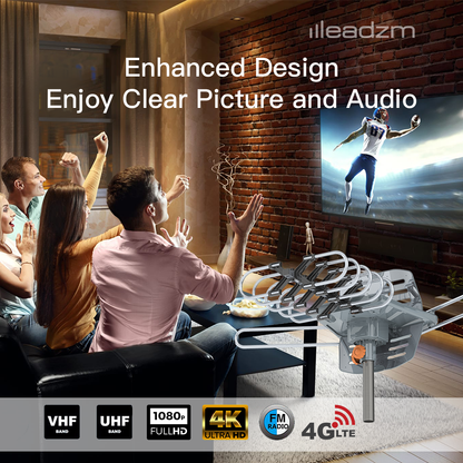 Long Range HDTV Antenna for Outdoor Use 4K UHF/VHF
