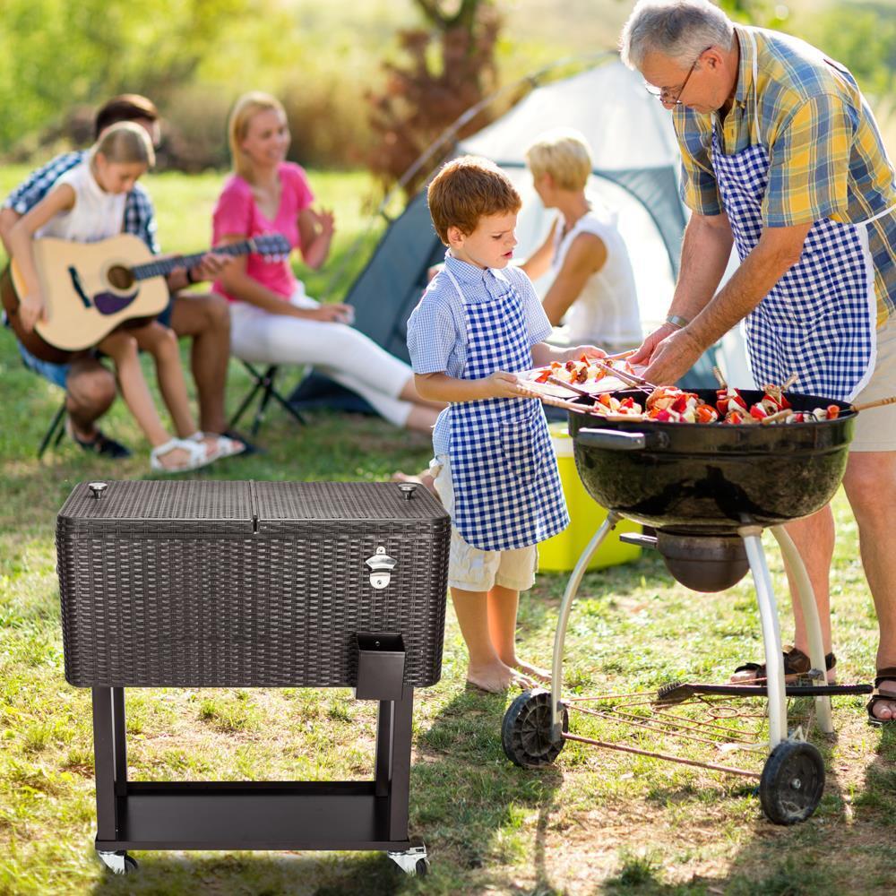 Big Wheel Outdoor Party Cooler Cart Box