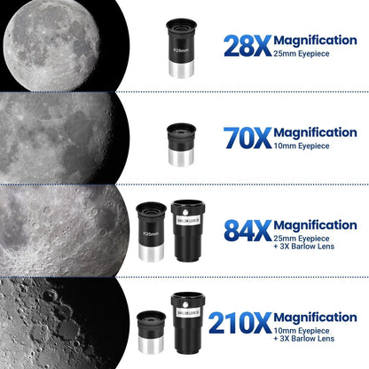 Easy Use Beginners Telescope 210X with Tripod