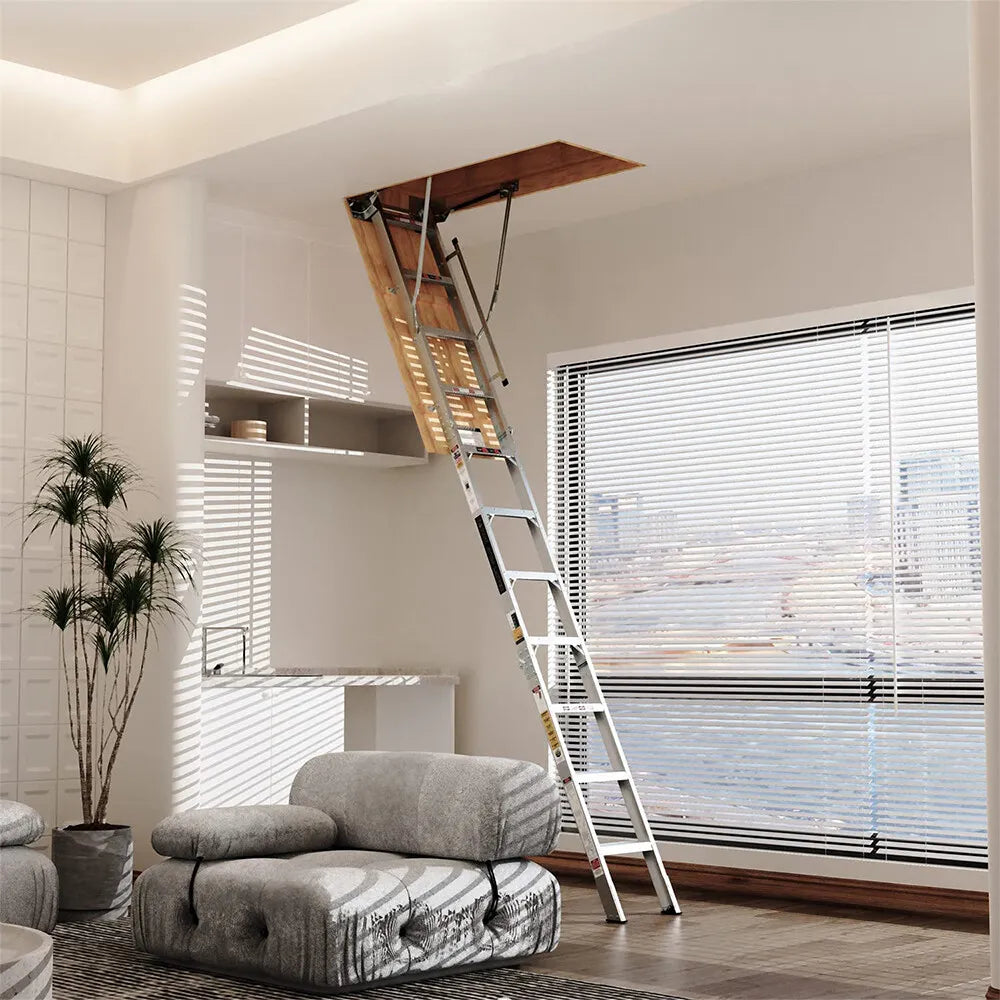 Compact Lightweight Folding Loft Ladder 54 Inch