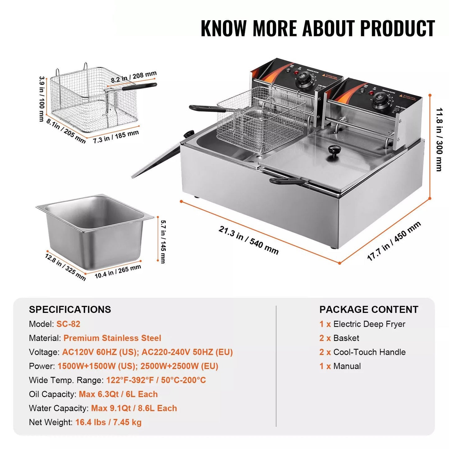 Large Electric Deep Fat Fryer