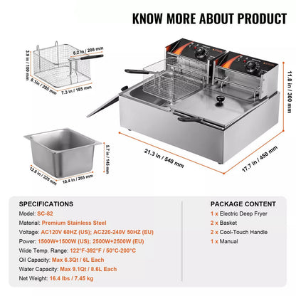 Large Electric Deep Fat Fryer