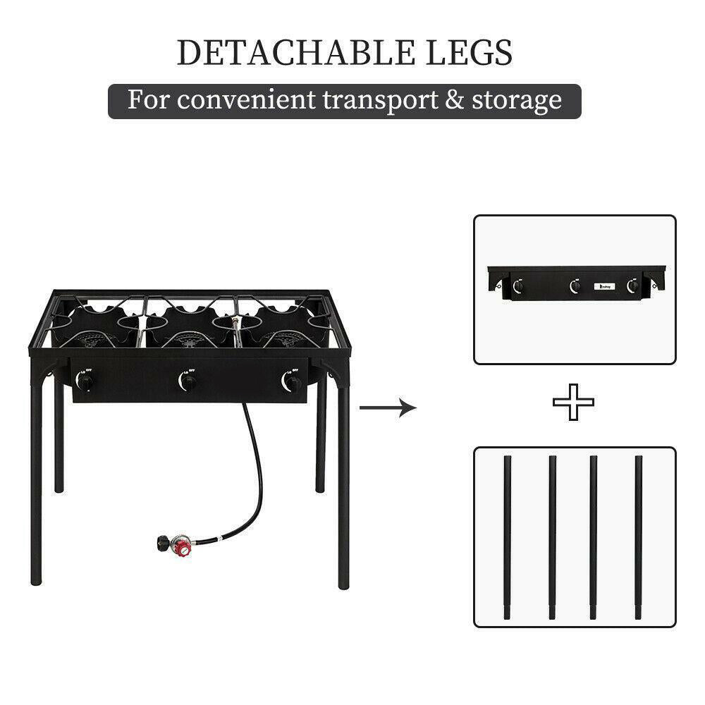 Compact Gas Camping Stove Portable Outdoor Cooker Grill