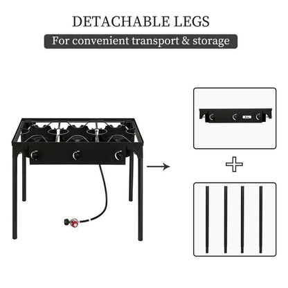 Compact Gas Camping Stove Portable Outdoor Cooker Grill