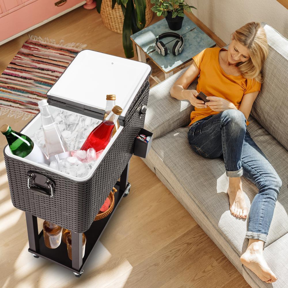 Big Wheel Outdoor Party Cooler Cart Box