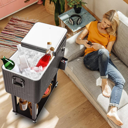Big Wheel Outdoor Party Cooler Cart Box