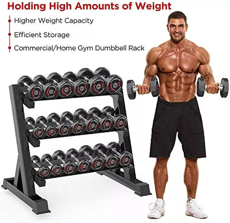 Space Saving 3-Level Dumbbell Holder