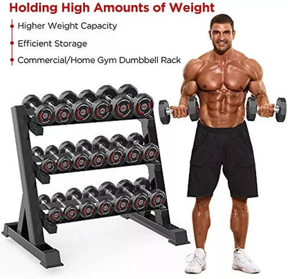 Space Saving 3-Level Dumbbell Holder