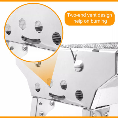 Compact Folding BBQ Charcoal Grill Set