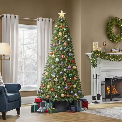 Tall Pre-Lit LED Christmas Pine Tree - Halri