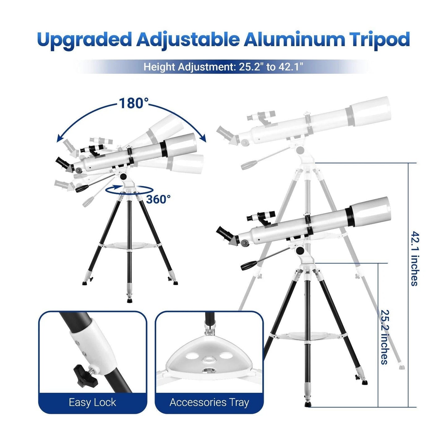 High Power 210x Telescope for Adults and Beginners