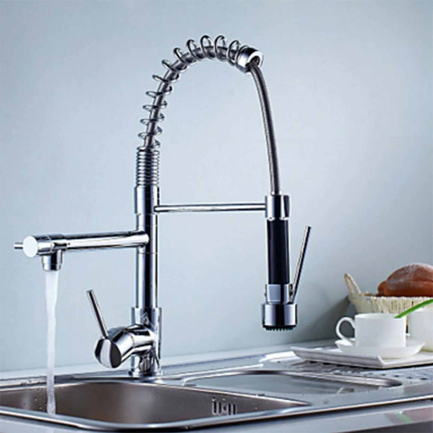Stainless Steel One Handle Kitchen Faucet With Sprayer - Halri