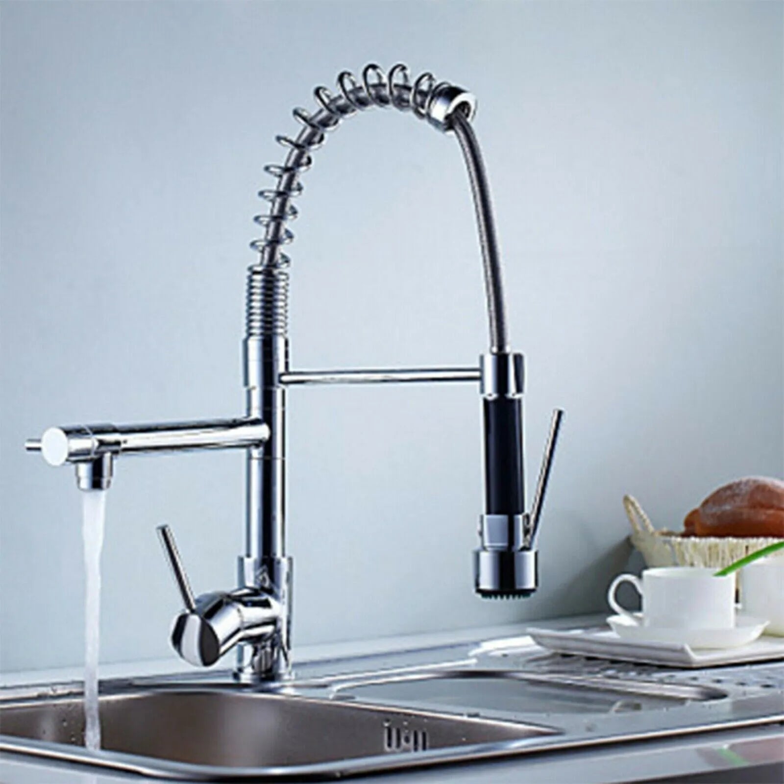 Stainless Steel One Handle Kitchen Faucet With Sprayer - Halri
