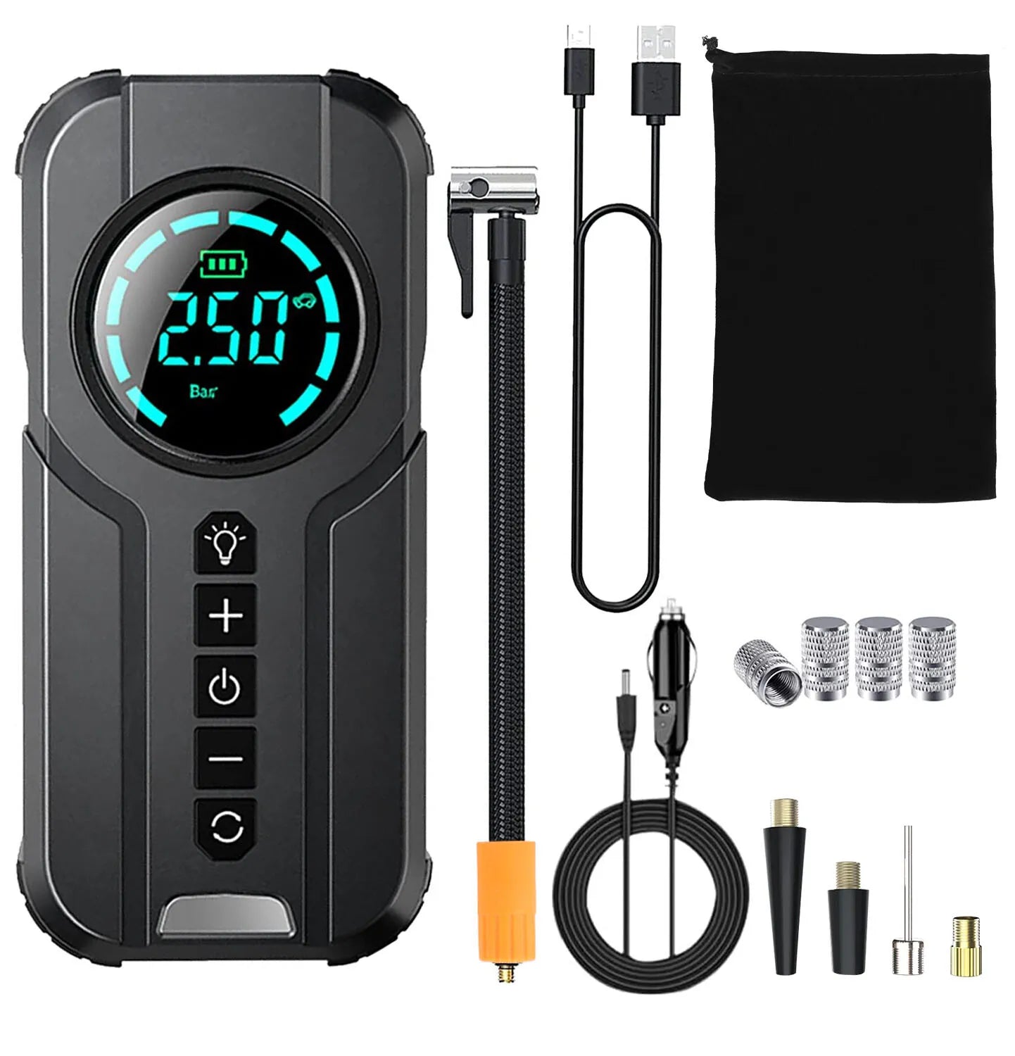 Compact Auto Tire Inflator Pump - Halri