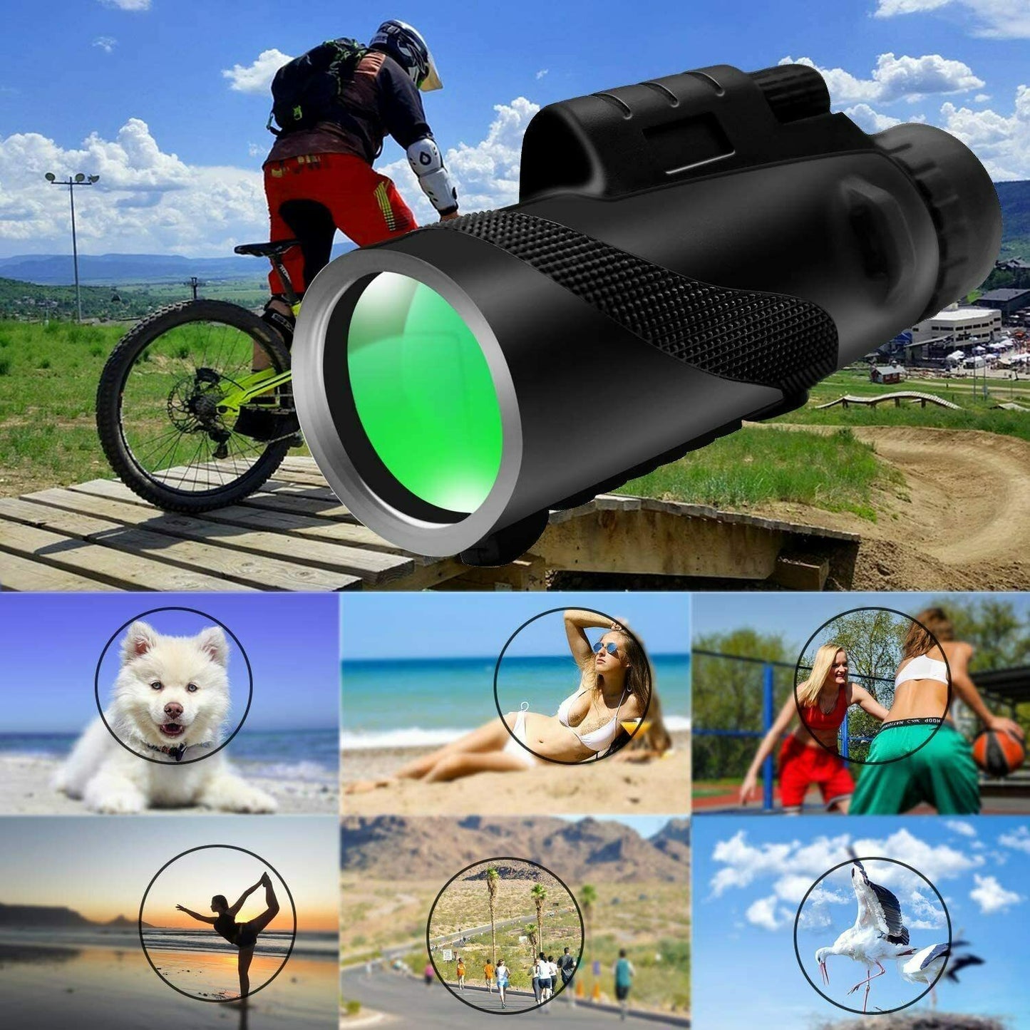 Compact High Power Monocular Scope 16X52