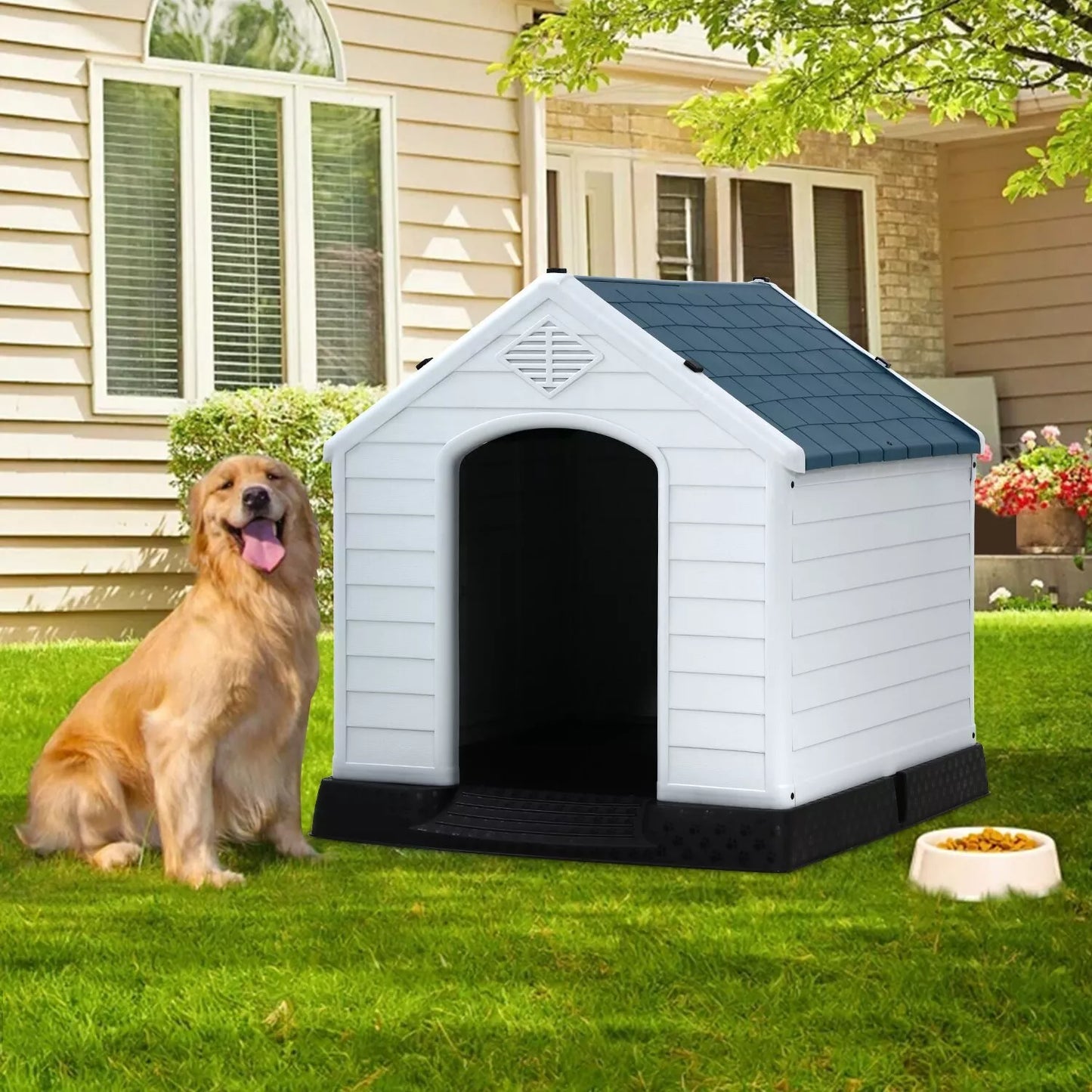 Breathable Outdoor Dog House with Air Vents - Halri