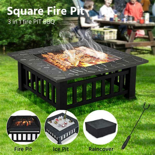 Large Backyard Patio Fire Pit Table - Halri