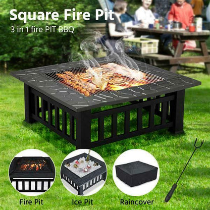 Large Backyard Patio Fire Pit Table - Halri