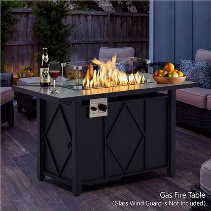 Outdoor Gas Fire Pit Patio Table