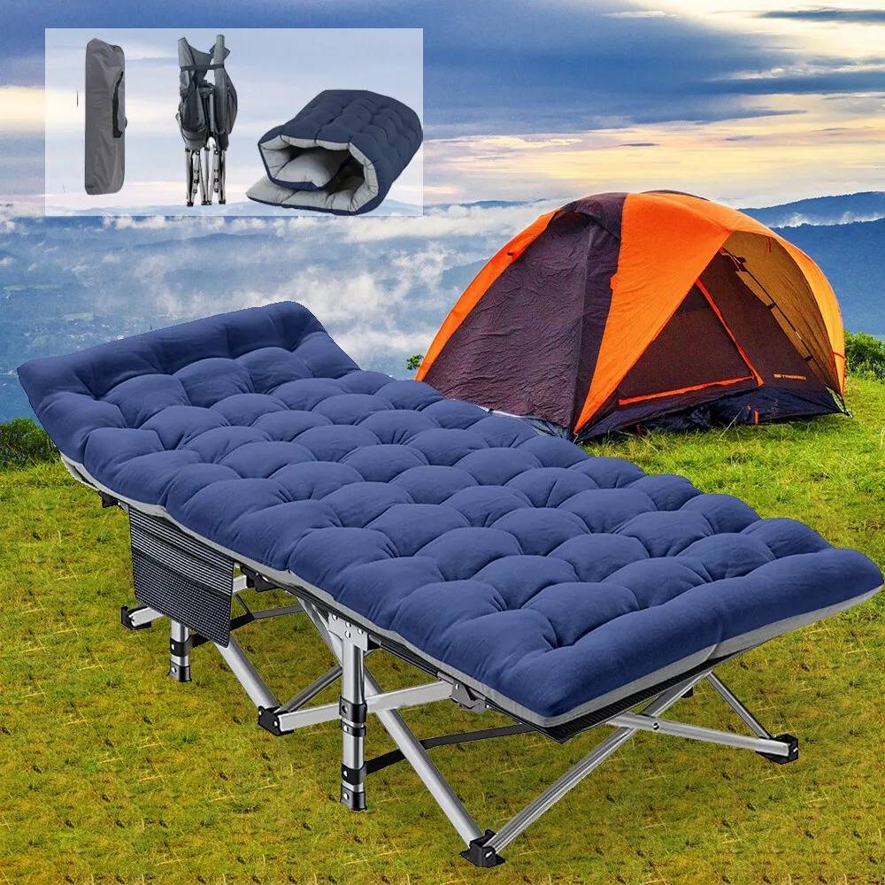 Portable Collapsible Camp Bed with Soft Mattress - Halri