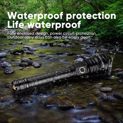 Bright LED Outdoor Flashlight - Rechargeable & Water Resistant