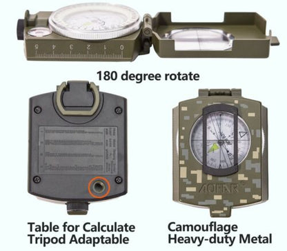 Tactical Waterproof Compass for Hiking and Outdoor Use