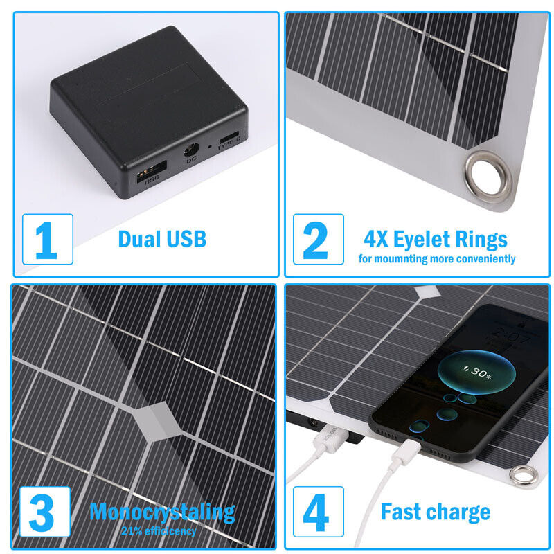 Complete 6000W Home Solar Power System 110V Grid Tie Kit