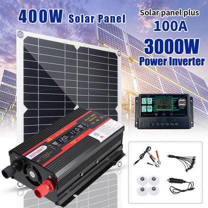 Complete 6000W Home Solar Power System 110V Grid Tie Kit