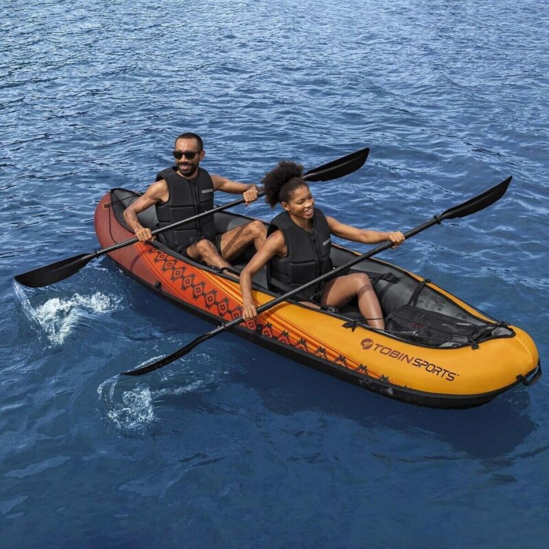 Large 2 Person Inflatable Kayak with Paddles