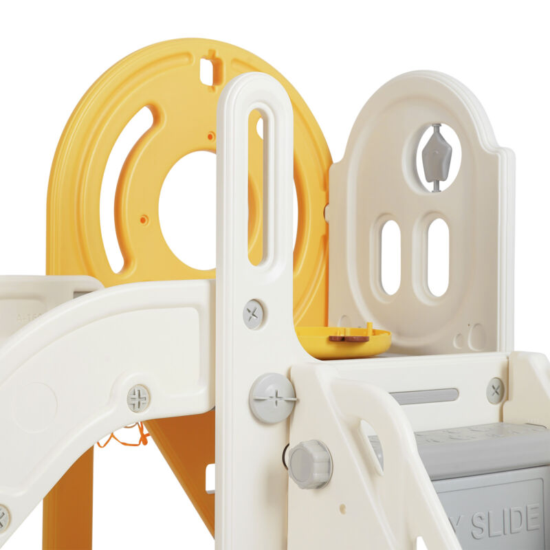 Fun 5-in-1 Kids Play Center with Slide and Hoop