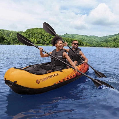 Large 2 Person Inflatable Kayak with Paddles