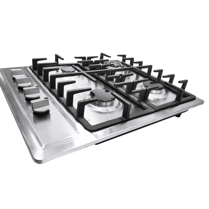 Large 4 Burner Gas Cooktop Stainless Steel Stove Top