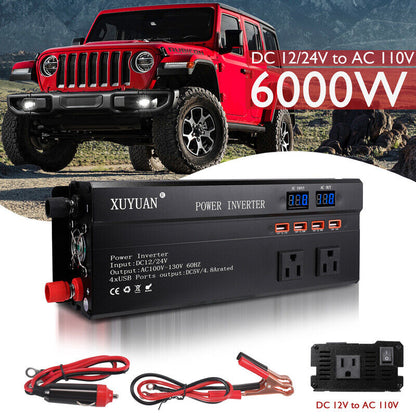 Complete 6000W Home Solar Power System 110V Grid Tie Kit