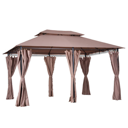 Large 2 Tier Metal Gazebo Patio Party Tent Shade