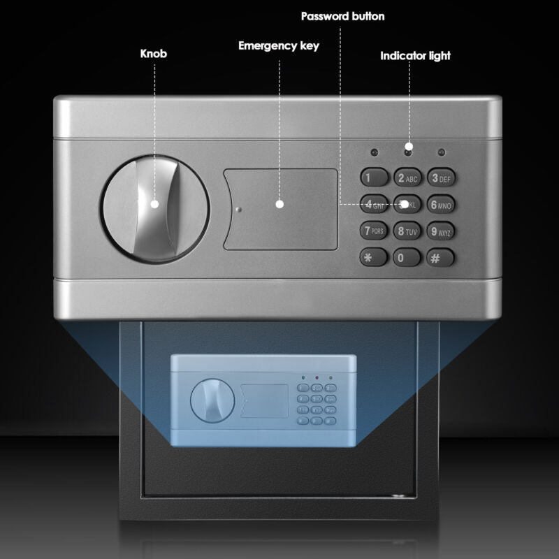 Secure Electronic Lock Box Digital Keypad Home Safe